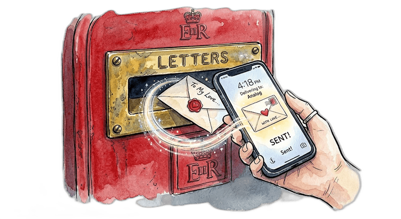 A digital letter illustration